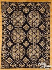 THREE JACQUARD COVERLETS, 19TH