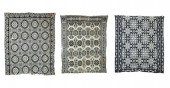THREE JACQUARD COVERLETS.  Ame
