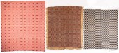 THREE JACQUARD COVERLETS, TWO
