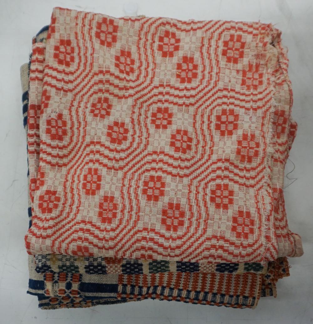 THREE JACQUARD WOVEN COVERSThree