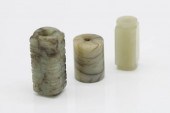 THREE JADE OBJECTSOne cong, on