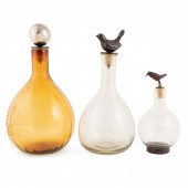 THREE JAN BARBOGLIO BLOWN GLAS