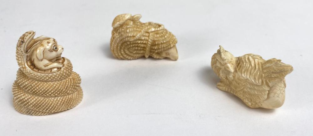 THREE JAPANESE ANIMAL