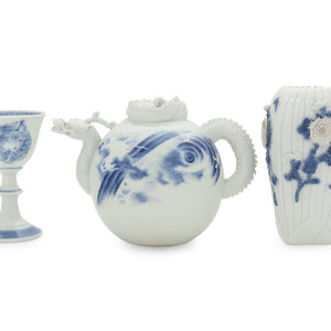 Three Japanese Blue and White