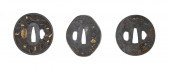 THREE JAPANESE BRONZE AND IRON