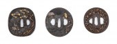 THREE JAPANESE BRONZE SHAKUDO