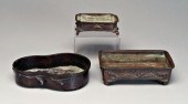 Three Japanese bronze suiban (
