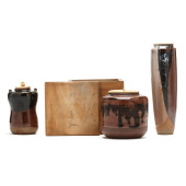 THREE JAPANESE CERAMIC TEA CAD