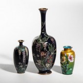 Three Japanese Cloisonné Vases