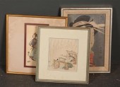 Three Japanese color woodcuts
