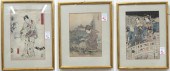 THREE JAPANESE COLOR WOODCUTS: