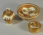Three Japanese earthenware sat
