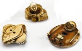 Three Japanese elephant ivory
