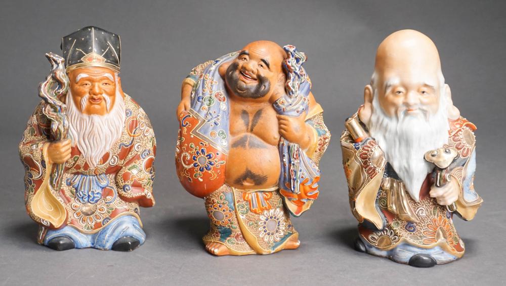 THREE JAPANESE ENAMEL DECORATED