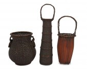 THREE JAPANESE IKEBANA BASKETS