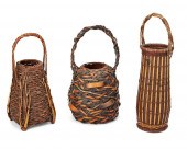 THREE JAPANESE IKEBANA BASKETS