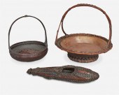 THREE JAPANESE IKEBANA BASKETS