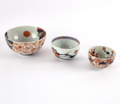 Three Japanese Imari bowls, early