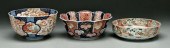 Three Japanese Imari bowls: on