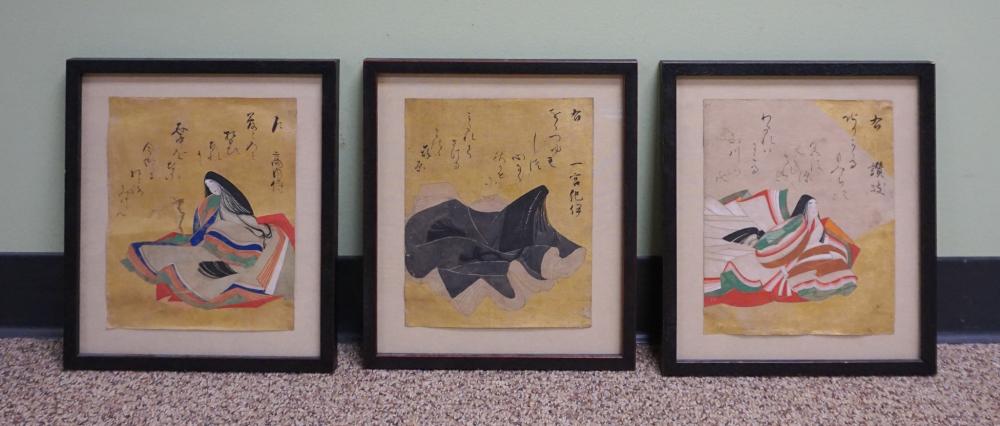 THREE JAPANESE INK, COLOR AND