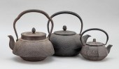 THREE JAPANESE IRON TETSUBIN M