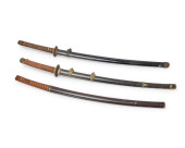 THREE JAPANESE KATANA SWORDS<b
