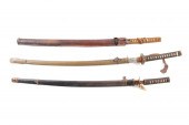 THREE JAPANESE KATANAS WITH SC