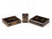 THREE JAPANESE LACQUER BOXESTh