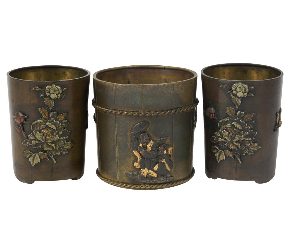 THREE JAPANESE MATCH HOLDERSThree