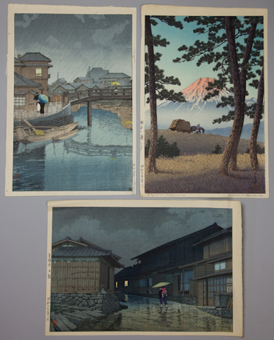 THREE JAPANESE MODERN PRINTS BY