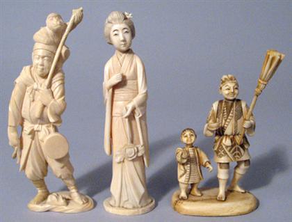 Three Japanese okimono    19th