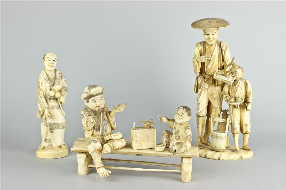 THREE JAPANESE OKIMONO 19TH CENTURY