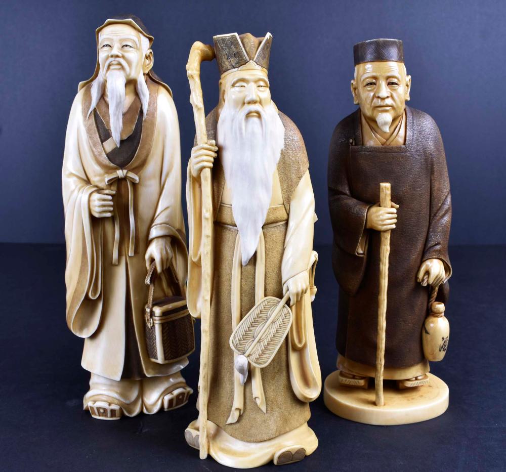 THREE JAPANESE OKIMONO OF