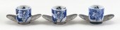 THREE JAPANESE PORCELAIN SAKE