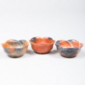 THREE JAPANESE ROKUBEI PORCELA