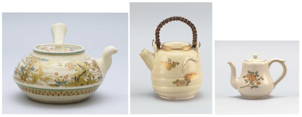 THREE JAPANESE SATSUMA POTTERY