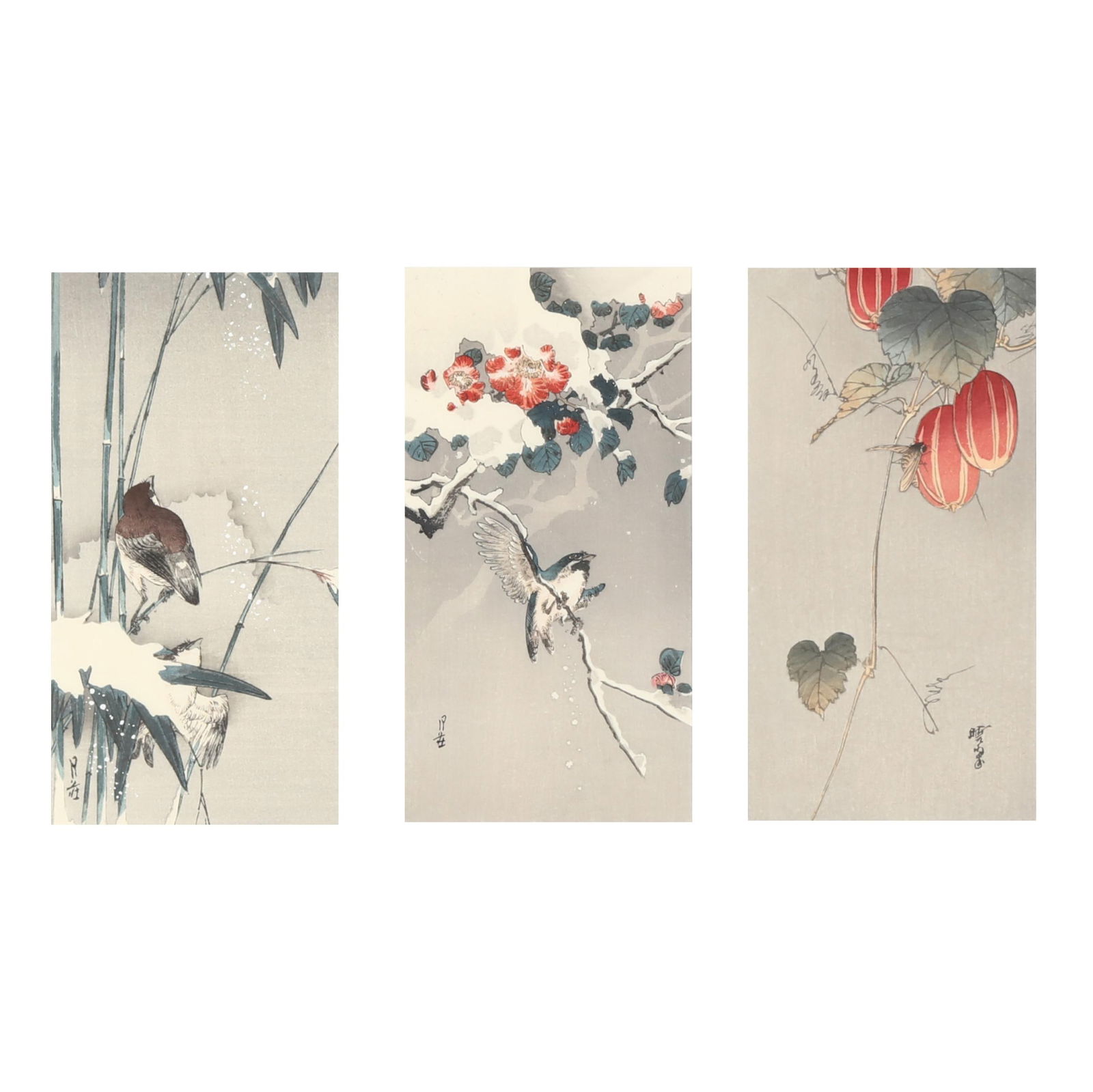 THREE JAPANESE SHIN HANGA WOODBLOCK