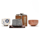 THREE JAPANESE TEA BOWLS ( CHA