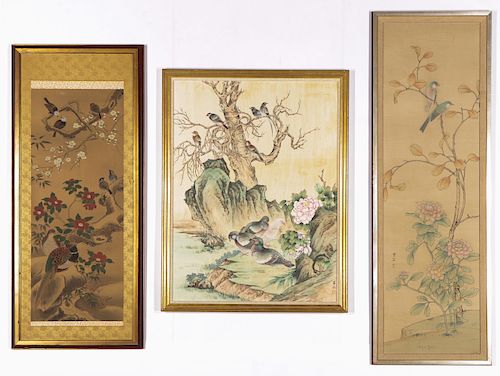 THREE JAPANESE WATERCOLORSThree