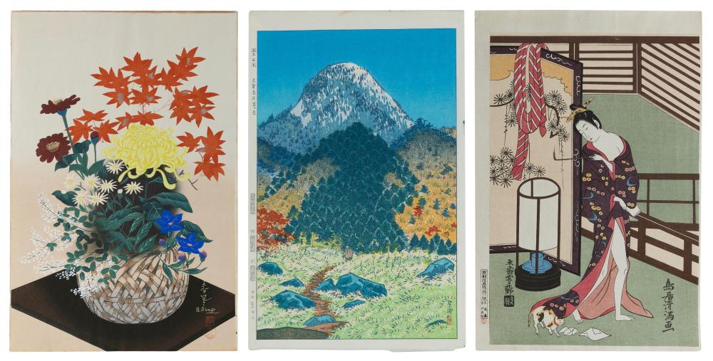 THREE JAPANESE WOODBLOCK PRINTS