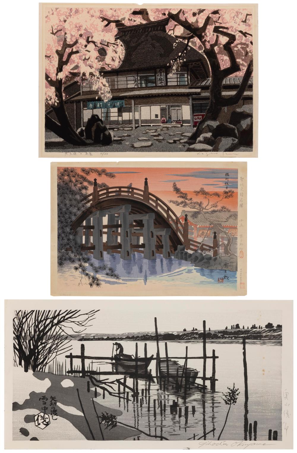 THREE JAPANESE WOODBLOCK PRINTS