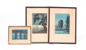 THREE JAPANESE WOODBLOCK PRINT