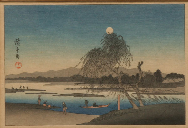 Three Japanese woodblock prints,