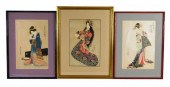THREE JAPANESE WOODBLOCK PRINT