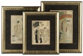 THREE JAPANESE WOODBLOCK PRINT