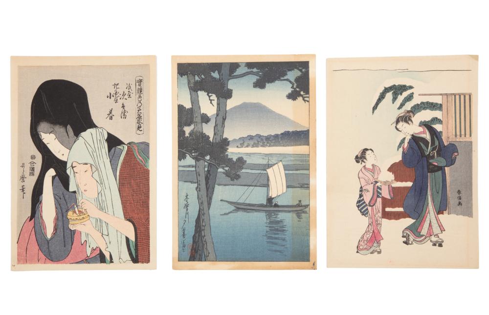 THREE JAPANESE WOODBLOCK