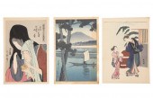 THREE JAPANESE WOODBLOCK PRINT