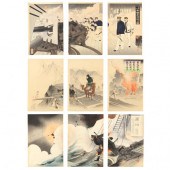 THREE JAPANESE WOODBLOCK SENSO