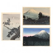 THREE JAPANESE WOODBLOCK SHIN
