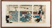 THREE JAPANESE WOODBLOCK TRIPT